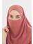 Kadın Şifon Kat Kat Tesettür Şal – Bağlamalı Niqablı Model 3