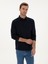 Erkek Lacivert Regular Fit %100 Pamuk 3 İplik Polo Yaka Sweatshirt 50318960-VR033 3
