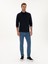 Erkek Lacivert Regular Fit %100 Pamuk 3 İplik Polo Yaka Sweatshirt 50318960-VR033 4