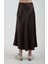 Kahverengi A Line Saten Etek 2