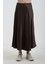 Kahverengi A Line Saten Etek 3
