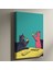 Retro Pop Art Kedi Illüstrasyon Tablosu 1