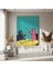 Retro Pop Art Kedi Illüstrasyon Tablosu 4