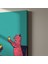 Retro Pop Art Kedi Illüstrasyon Tablosu 5