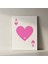 Minimalist Pembe Kalp Ası Illüstrasyon Tablosu 2