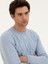 Erkek Açık Mavi Regular Fit Yün Karışımlı Bisiklet Yaka Triko Kazak 50277314-VR003 2