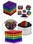 Neocube Manyetik Boncuk 216 Parça – 5mm Renkli Neodyum Metal Küp Puzzle Oyuncak, Zeka Geliştirici Eğitici LEGO Tarzı Magnet Set, Metal Kutulu 5