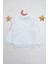 3 Iplik Kolu Yazı Baskılı Kız Çocuk Sweatshirt 1