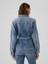 Kadın Mavi Ultrasoft Belted Denim Ceket 10
