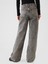 Kadın Siyah High Rise Stride Wide-Leg Jean Pantolon 14
