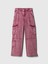 Kız Çocuk Pembe Low Rise Stride Baggy Kargo Jean Pantolon 7