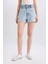 Paperbag Yüksek Bel Katlamalı Paça Jean Şort E1150AX25SP 1