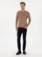 Erkek Camel Slim Fit Yün Karışımlı Bisiklet Yaka Basic Triko Kazak 50315266-VR015 4