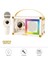 Taşınabilir Rgb Işılı Sevimli Figürlü Mikrofonlu Karaoke Bluetooth Hoparlör Krem 3