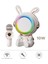 Taşınabilir Rgb Işılı Sevimli Figürlü Mikrofonlu Karaoke Bluetooth Hoparlör Krem 1