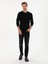 Erkek Siyah Slim Fit Bisiklet Yaka Triko Kazak 50316331-VR046 4