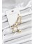 Pirinç Gold Renk Ay Model Kadın Set Küpe 1