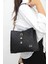 Siyah Üç Bölmeli Kadın Omuz Çantası SP974 1