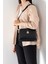 Siyah Üç Bölmeli Kadın Çapraz Çanta/postacı Çantası SP623 3