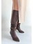 Zelya Kahverengi Cilt Topuklu Çizme 2