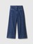 Kız Çocuk Lacivert High Rise Stride Wide-Leg Ankle Jean Pantolon 7