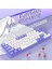 Ajazz AK680 65% Kablolu Hotswap Mekanik Oyun Klavyesi,68 Tuşlu Taşınabilir Anti-Ghosting Klavye,gökkuşağı Arkadan Aydınlatmalı Programlanabilir,eva Sandviç,ergonomik Mor Beyaz/red Switch 3