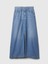 Kadın Mavi Ultrasoft Denim Midi Etek 7