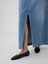 Kadın Mavi Ultrasoft Denim Midi Etek 8