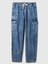 Kadın Mavi Mid Rise Easy Kargo Jean Pantolon 5
