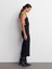 91518 Halter Yaka Midi Elbise-Siyah 5