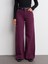 72054 Parçaboya Geniş Kesim Denim Pantolon-Mor 5