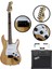 RPH-320WD-25AMP Ahşap Renk Strat Kasa Sss 25W Amfili Elektro Gitar Seti 3