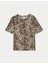 Pamuklu Desenli Kısa Kollu T-Shirt 10
