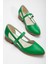 Mary Kısa Topuk Ayakkabı Yeşil 4