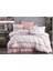 Pudra Pembe & Çiçek Desenli Çift Kişilik Nevresim Takımı - 4 Parça Çeyizlik Set 1