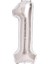 1 Rakam Folyo Balon Gümüş 40 Inç 1