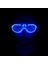 Bfs Mavi LED Işıklı Parti Gözlüğü - Neon Glow Şerit Gözlük 3 Modlu 2