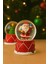 Yeni Yılın En Güzel Hediyesi Dekoratif Yılbaşı LED Işıklı 6,5 cm Noel Baba figürlü kar Küresi Hediye 1