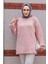 Pudra Tesettür Triko Kazak Tunik 87181PD 1