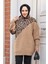 Desenli Camel Tesettür Triko Kazak Tunik 8818C 1