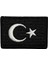 Siyah Türk Bayrağı Peç Patch Arma Küçük Boy - 6x4 cm 1