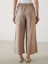 Lcw Modest Bej Beli Lastikli Geniş Paça Kadın Pantolon 4