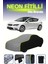 Siyah-Gri-Siyah [seat Leon] Uyumlu Neon Fitilli Araba Brandası, Su ve Toz Geçirmez 1