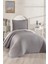Elisa Dolgulu Çift Taraflı Tek Kişilik 180X240 cm Yatak Örtüsü Koyu Gri 1