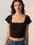 Kadın Kare Yaka Crop Bluz 1