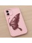 Işıltılı Pembe Kelebek Figürlü iPhone 11 Kılıfı 1