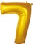 Folyo Balon 7 Rakamı Helyum Balon 36 cm Altın Renk - 7 Yaş Balonu - 7 Yaş Balon - 7 Rakam Balon 1