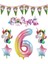 Unicorn Temalı Gökkuşağı 6 Yaş Folyo Balon Seti 1