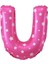 U Harfi Pembe Renk 16 Inc 40 cm Balon Parti Malzemesi 1