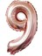 1 Metre Rose Gold Renk Balon 9 Rakam 40 Inc Parti Malzemesi 1